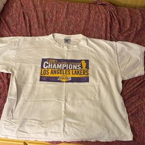 White Los Angeles Lakers Champions T-Shirt